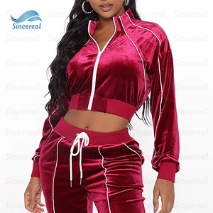 Custom Fashion Sexy Casual Printed Button <strong>Trousers</strong> Regular Jacket Two-piece Suit <strong>Ladies</strong> <strong>Velvet</strong> Two Piece Set Eco-Friendly - Product Image 4