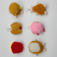 Porte-clés en peluche alimentaire personnalisé, adorable hamburger, breloque de sac à dos, pendentif de sac en peluche douce pour filles, cadeau