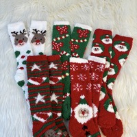 Chaussettes de sport à motif de dessin animé en promotion, lot de 12 paires, chaussettes de Noël rouges et vertes en coton doux mi-mollet pour les fêtes