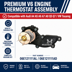 เทอร์โมสตัทน้ำหล่อเย็นเครื่องยนต์ MANER รุ่น 06E121111AL 06E121111AD สำหรับ Audi A4 A5 A6 A7 A8 Q5 Q7 เครื่องยนต์ 3.0T อะไหล่ทดแทนระบบระบายความร้อน - Product Image 4