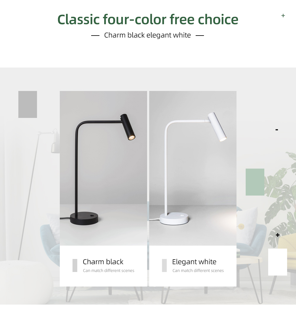 Morden Adjustable Single Tube Metal Satin Nickel Desk Lamp 3000k Led Table Lamp Reading Lamp Table Light