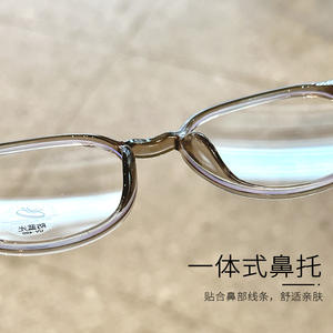 Montures de lunettes rondes brunes en TR90 pour femmes 1443, verres PC anti-lumière bleue, origine Danyang, design ultraléger - Product Image 2