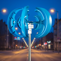Générateur éolien à axe vertical Luvorb 800W à double turbine, démarrage à faible vitesse, surveillance des lumières et électrification rurale