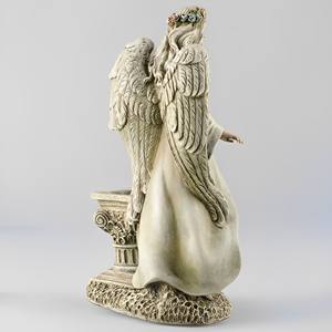 Statua in Resina Personalizzata Realistica di <span class=keywords><strong>Angelo</strong></span> Meditante da Giardino, 32,2 cm di Altezza - Product Image 4