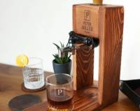 Bouteille de vin en bois Offres Spéciales Distributeur de whisky en bois personnalisé Distributeur de liqueur de carte personnalisé Distributeur de vin