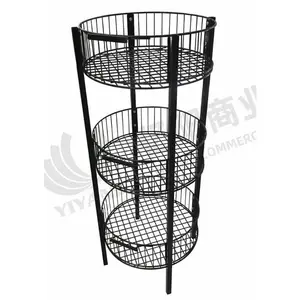 Commercial Metal Store Supermarket Equipment Round Wire Display