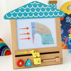 Nuevo tablero de madera de grafiti de magnetismo Popular y juguetes de tablero de dibujo hechos de madera para tablero de dibujo Happy Doodle para niños - Product Image 2