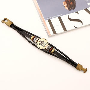 Pulsera <span class=keywords><strong>de</strong></span> cuero personalizable para hombre, joyería <span class=keywords><strong>de</strong></span> moda con hebilla <span class=keywords><strong>de</strong></span> 12 meses - Product Image 5