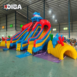 قلعة نطاطة تجارية قابلة للنفخ للأطفال والكبار مع زلاجة مائية - Product Image 1