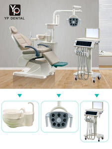 Modern <strong>Electric</strong> <strong>Dental</strong> <strong>Chair</strong> <strong>Unit</strong> LED Operating Light Adjustable Headrest Multifunctional Dentist Control System Steel Plastic - Product Image 3
