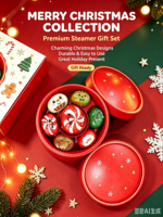 Jouet Squishy de Noël, lot de 6 pièces, en TPR et Maltose, jouet anti-stress à presser, boîte de Noël, jouet de décompression et anti-stress