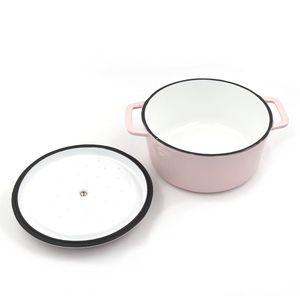 Nồi Gang Đúc Tráng Men <span class=keywords><strong>5</strong></span> Lít Dùng Cho Nhà Bếp, Nồi Hầm Nấu Ăn Kiểu Hà Lan - Product Image 3