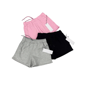 345G Winter Casual Shorts with Fleece for Men Solid 2026 Fashion Custom Logo Front Knee Length Drawstring <b>Mid</b> Waist Breathable - Product Image 1
