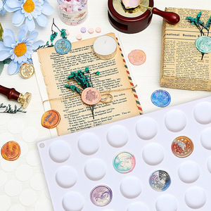 Early Riser, nuevo lanzamiento, DIY, 30 cavidades, sello de cera, sobre, <span class=keywords><strong>molde</strong></span> de silicona, <span class=keywords><strong>molde</strong></span> <span class=keywords><strong>para</strong></span> hornear galletas de <span class=keywords><strong>chocolate</strong></span>, <span class=keywords><strong>molde</strong></span> <span class=keywords><strong>circular</strong></span> estampado - Product Image 6