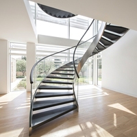Fabricants d'escaliers métalliques Tanlong, design d'escaliers en fer forgé et en verre, escalier en colimaçon pour maison, escaliers en verre, balustres