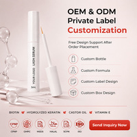Sérum de croissance des cils en gros, sérum naturel pour des cils plus longs, plus fournis et plus épais, fournisseur OEM de marque privée, usine