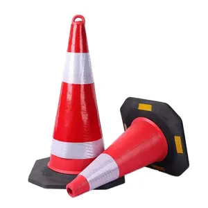 Offre mondiale sur le cône de route d'avertissement de trafic EVA personnalisé de 90cm essentiel pour la sécurité routière