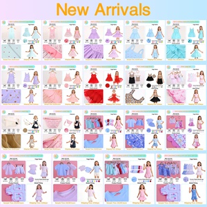 Ensembles de vêtements d'été imprimés pour filles KR, ensembles de yoga pour bébés, débardeurs sans manches à volants et jupes unies pour tout-petits - Product Image 6