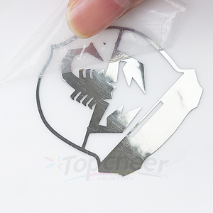 Stiker Timbul 3D perekat Logo kustom stiker Label timbul emas/perak Foil logam metalik emas - Product Image 2