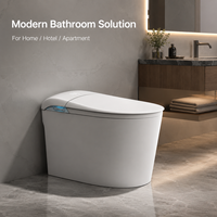 WC intelligent monobloc en céramique avec télécommande, double chasse, affichage LED, bidet intégré, haute qualité, moderne, en promotion