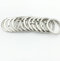 Porte-clés plat en métal, différentes couleurs, 15mm, 18mm, 25mm, 28mm, 30mm, 32mm, 35mm