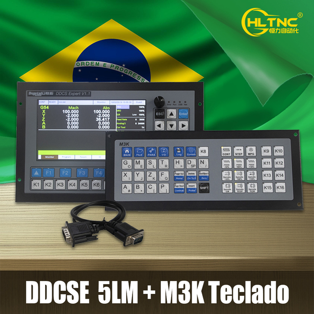 Shipped China Warehouse HLTNC DDCSE 5LM 5 Axis CNC Offline Controller M3K Keyboard Engraving Milling Router Machine 1 Year