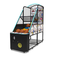 Machine de tir de basket-ball adulte pliante pour enfants jeu de basket-ball vidéo à pièces en plastique métallique Durable