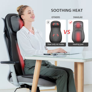 Coussin de massage chauffant électrique pour <span class=keywords><strong>siège</strong></span> de voiture, best-seller en gros, pour le dos et le <span class=keywords><strong>shiatsu</strong></span> corporel - Product Image 3