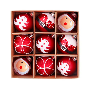 Decoraciones Navideñas, Bolas de Plástico <span class=keywords><strong>Transparente</strong></span> de <span class=keywords><strong>8</strong></span> <span class=keywords><strong>cm</strong></span>, Adornos Pintados para Árbol de Navidad, Diseño de Anciano - Product Image 2