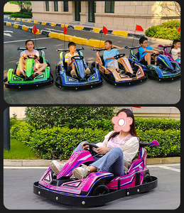Profesional listrik remaja Drift Karting Gokart komersial besar Shaft Drive Go Kart terbuat dari plastik tahan lama
