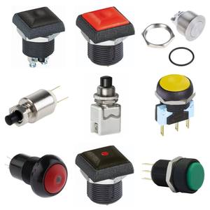 IPC1SAD3L0S Beleuchteter Drucktaster Verriegelnd Panelmontage 12mm Ausschnitt Rote LED 48V AC IP67 - Product Image 3