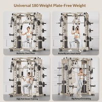 Machine de musculation Smith Butterfly tout-en-un, équipement de fitness multifonctionnel pour la maison, machine d'entraînement de la force musculaire pour la remise en forme