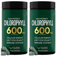Cápsulas de Clorofila de Marca Privada OEM/ODM para Desintoxicación y Limpieza, Refuerzo del Sistema Inmunitario, Veganas, Halal, para Adultos, 120 Cápsulas/Botella