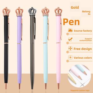 Stylo bille grande couronne style coréen, populaire sur internet, mignon, avec motif tourbillonnant, pour étudiants, pointe 1,0 mm, en plastique - Product Image 1