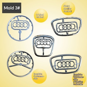 Funda para <span class=keywords><strong>Volante</strong></span> de Audi A6L A4L A8L Q7 Q5L OLIVER con Cubierta de Bocina, Emblema, Anillo <span class=keywords><strong>Brillante</strong></span> y Marco <span class=keywords><strong>Brillante</strong></span> - Product Image 1