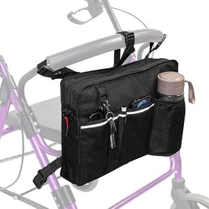 <b>Medic</b> TWA9202 Lightweight High Quality Rollator Walker Seat <b>Bag</b> Roller Coaster Brake 136kg Load Capacity for - Product Image 1