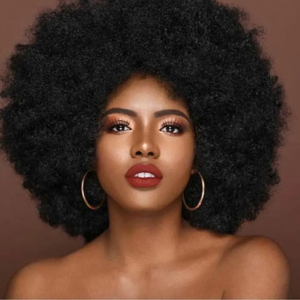 Ngắn afro kinky xoăn tóc giả tóc con người với những tiếng nổ Fluffy tự nhiên Bob Tóc Giả Brazil đầy đủ máy làm tóc giả trên bán - Product Image 1