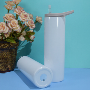 Vaso Térmico Recto para Sublimación al por Mayor, 20 oz, Gris, con Asa de Transporte, Tapa Doble, Tapa de Rosca - Product Image 4
