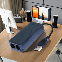 Modem eksternal port ganda USB2.0 56K untuk Windows 7/8/10 untuk Data faks suara