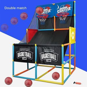 Canestro da Basket Doppio con Supporto Facile da Montare per Bambini, Gioco Sportivo per Interni ed Esterni, Divertente Competizione Familiare - Product Image 2