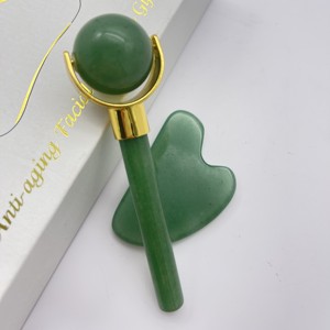 Rouleau facial durable en jade aventurine verte, anti-gonflement, pour lifting du visage, modèle tête de singe, vente chaude - Product Image 5