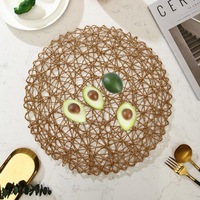 Sets de table ronds pour table à manger, napperon en papier tissé Boho Decor Circle pour mariage Noël Thanksgiving Holiday Dinner