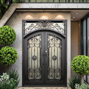 Puerta Doble de Hierro Forjado Personalizada para Entrada de Acero, una Puerta de Seguridad Metálica que Ofrece Protección Óptima y Elegancia - Product Image 1