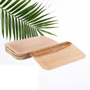 Assiettes en feuilles de palmier faites à la main de qualité export, compostables, pour mariages et fêtes en plein air, disponibles à la vente - Product Image 6