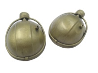 Mini casque en métal personnalisé porte-clés placage antique 3D casque en métal décoration Mini casque de sécurité de mine pour souvenir de mine de charbon