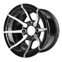 Moyeu de roue de voiturette de golf en aluminium pour VTT et UTV Jantes en alliage d'aluminium à 4 roues tout-terrain de 12 pouces pour accessoires de VTT haute performance
