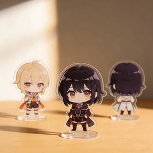 Figurines de dessins animés mignonnes imprimées en UV de haute qualité avec effet holographique arc-en-ciel pour les magasins de cadeaux - Product Image 2