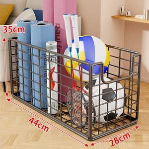 Trémie <span class=keywords><strong>de</strong></span> rangement pour balles <span class=keywords><strong>de</strong></span> sport multifonctionnelle en métal roulant en forme <span class=keywords><strong>de</strong></span> rectangle-Support/support pour basket-ball/volley-ball/football - Product Image 3