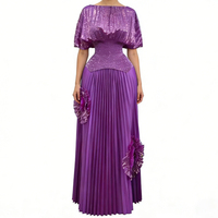 Ensemble plissé africain grande taille en dentelle, deux pièces, vêtements pour femmes, tenue de bureau, robe plissée Miyaki