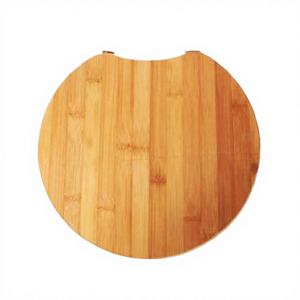 Tabla de Cortar Redonda de Bambú Desechable Más Vendida, 1.5 cm de Grosor, con Asa de Metal, Ecológica, Higiénica para Cocina - Product Image 2